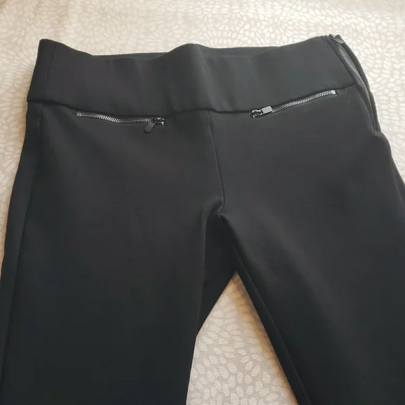 Zara Trafaluc Black Leggings with Zippers Size L - Picture 1 of 9
